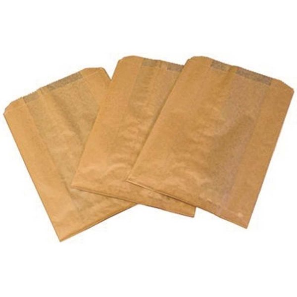 Hospeco 7-1/2 x 3-1/2 x 10 in. Kraft Waxed Paper Liners for Sanitary Napkin Receptacles Bags Brown, 500PK KL